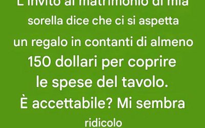 È maleducato chiedere agli invitati a un matrimonio un regalo minimo in denaro? Il dibattito che divide i matrimoni moderni